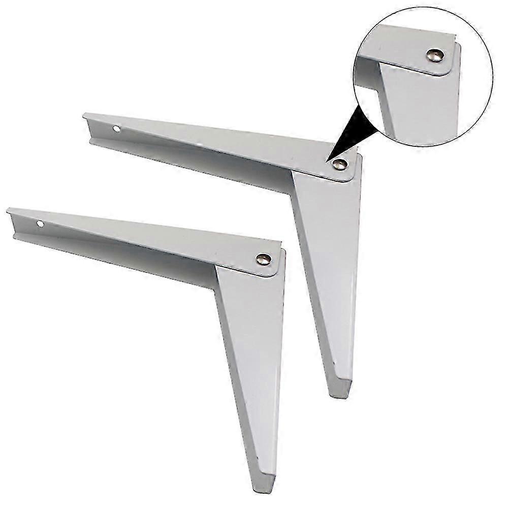 Wall Mounted Folding Shelf Brackets for Storage Rack Support 2Pcs
