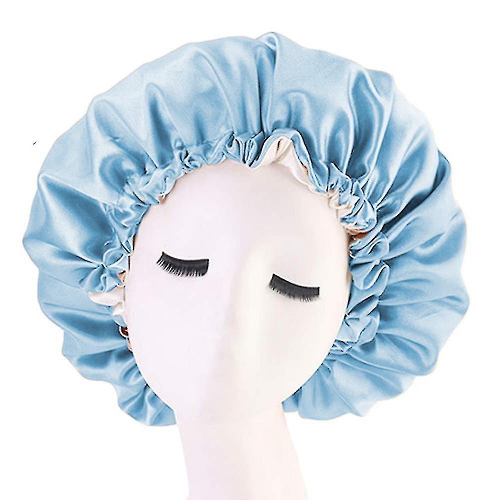 3 Pack Satin Silk Bonnet Sleep Cap Extra Large Jumbo Day And Night Cap Hat