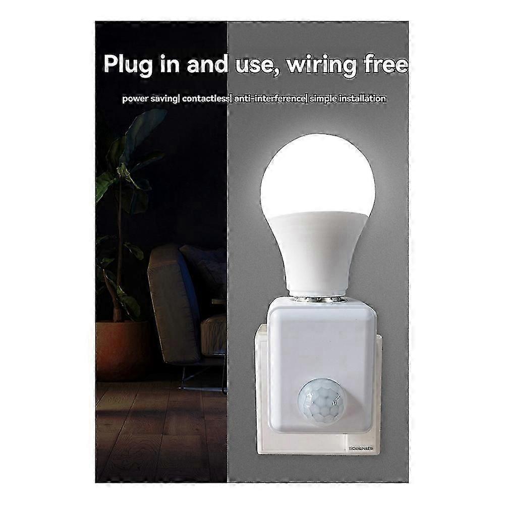 Motion Sensor Light Socket E27 Motion Detector Lamp Holder Socket Automatic Human Infrared Sensor Lamp Holder EU Plug ZT