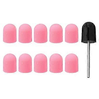 10-teiliges Nagellack-Set mit rosa Nagelschleifkopf