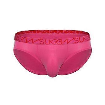 Calzoncillos de tiro bajo para hombre Sukrew, color rosa carnaval, de algodón suave, diseño deportivo y cómodo.