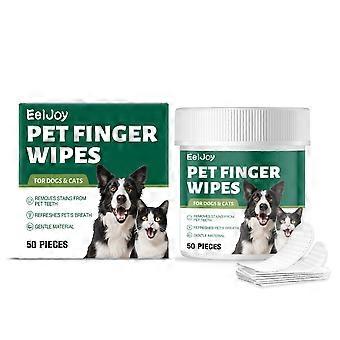 Eeljoy Pet Teeth Cleaning Wipes zijn handig in gebruik voor het reinigen van tandspleten, het elimineren van mondgeur en het verfrissen van de adem.