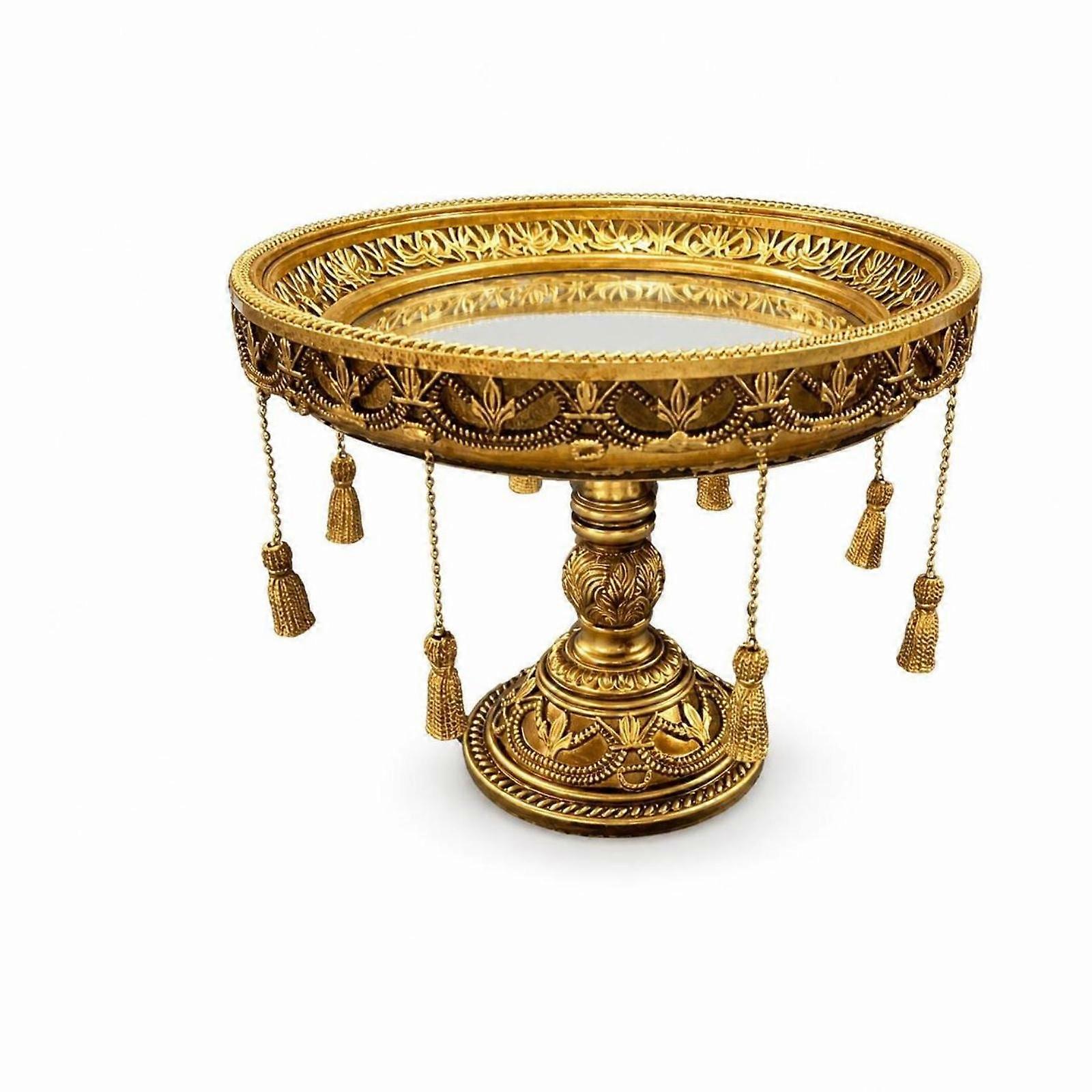 Mirrored Tray with Pedestal gildedToned Mirrored Display Riser Embossed