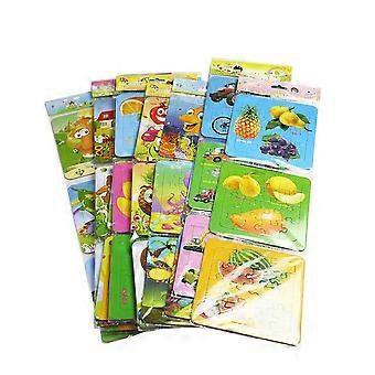 Quebra-cabeça de papel educativo para crianças, 24 peças, para desenvolvimento sensorial.