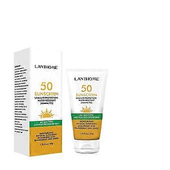 SPF 50 solskyddsmedel vattenfast - oljefritt solskydd för ansikte och kropp - ansiktskräm i resestorlek med SPF 50 - effektivt solskydd, inte fet