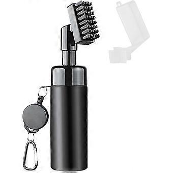 Brosse de nettoyage pour club de golf avec flacon pulvérisateur et clip rétractable - indispensable pour les golfeurs.C6