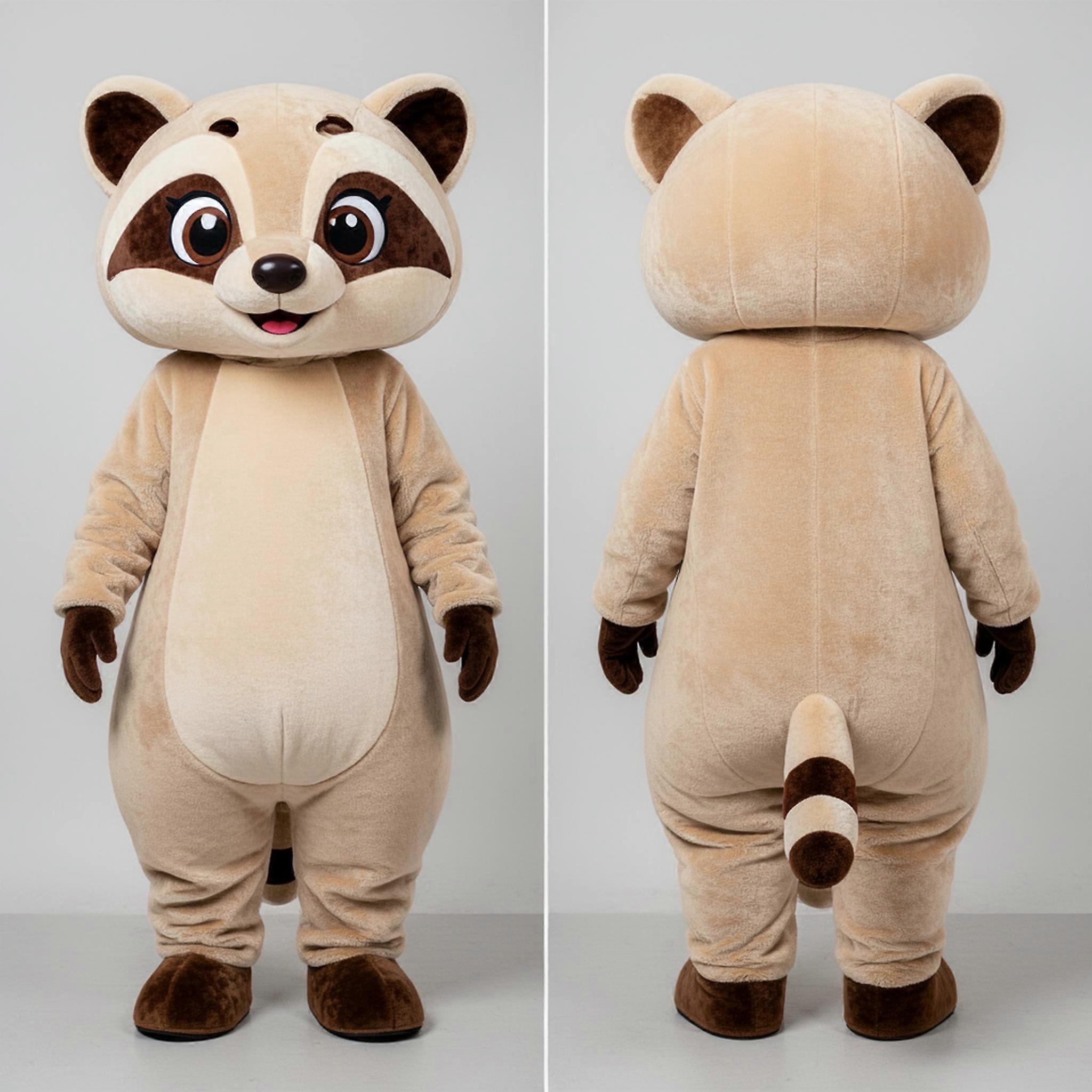 MASTICOT Beige Velvety Cartoon Civet Mascot