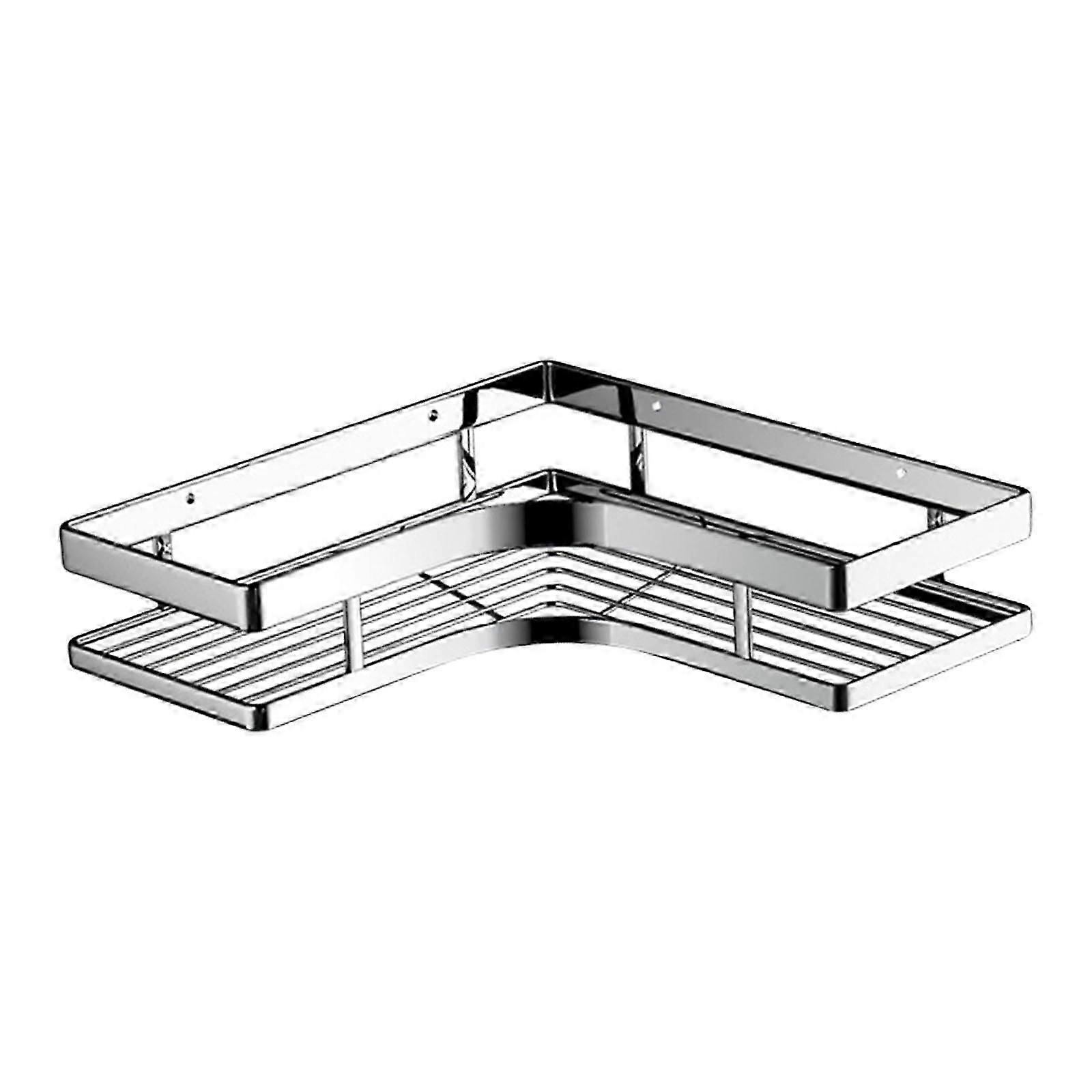 Shower Organizers Without Drilling Installation Includes Toothpaste Holders and Hook Rustproof for Bathroom or Kitchen  Single layer Natural box pack