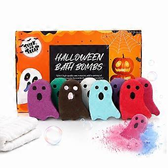 Halloween Bath Bombs for Kids, Adorable Ghost Shaped Fizzers with Colorful Bath Surprise, Fun Halloween Gift for Boys & Girls, Party Treats