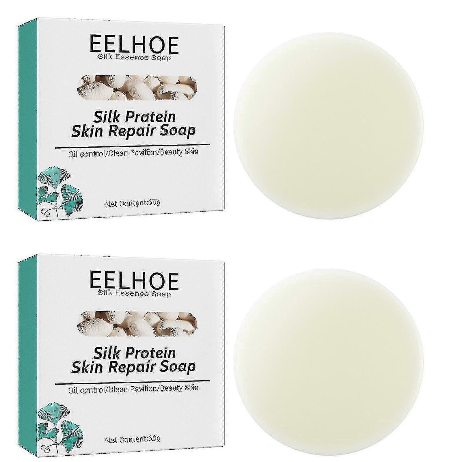 2pcs  Silk Protein Mask Soap