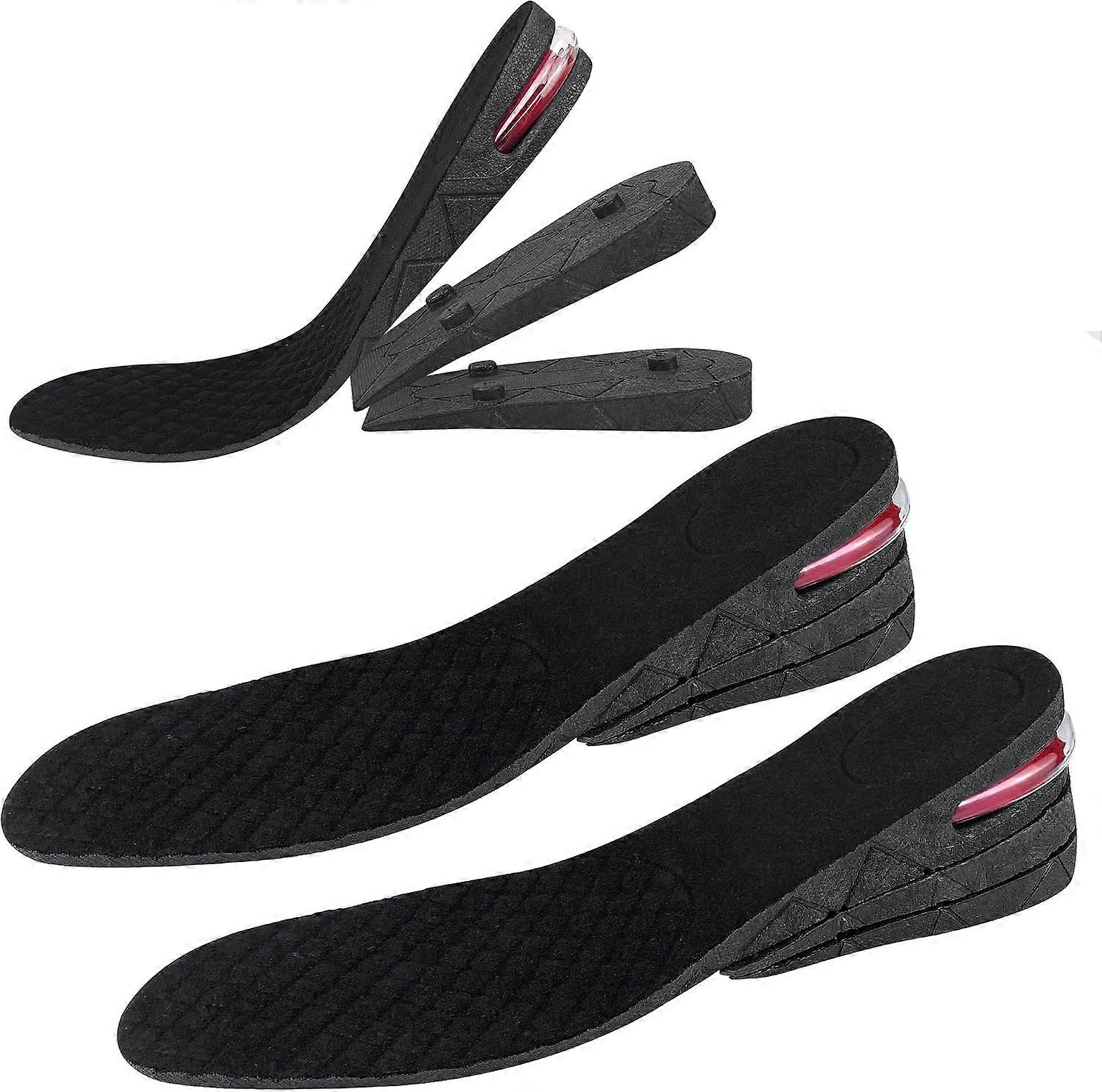 3-layer height increasing shoe insoles, adjustable, scalable, comfortable