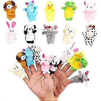 10Pcs Finger Puppets Set - Soft Plush Animals Finger Puppet Toys for Kids, Mini Plush Figures Toy Assortment for Boys & Girls, Party Favors for Shows