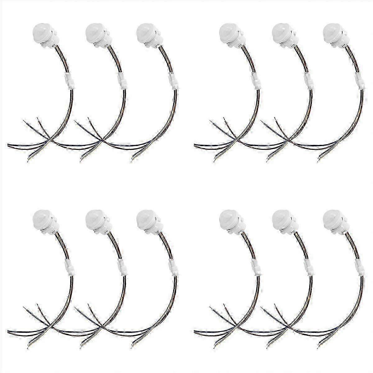 12 Pack PIR Motion Sensor Light Switch, Smart Automatic Detection for Ceiling or Wall Mount, Energy Saving