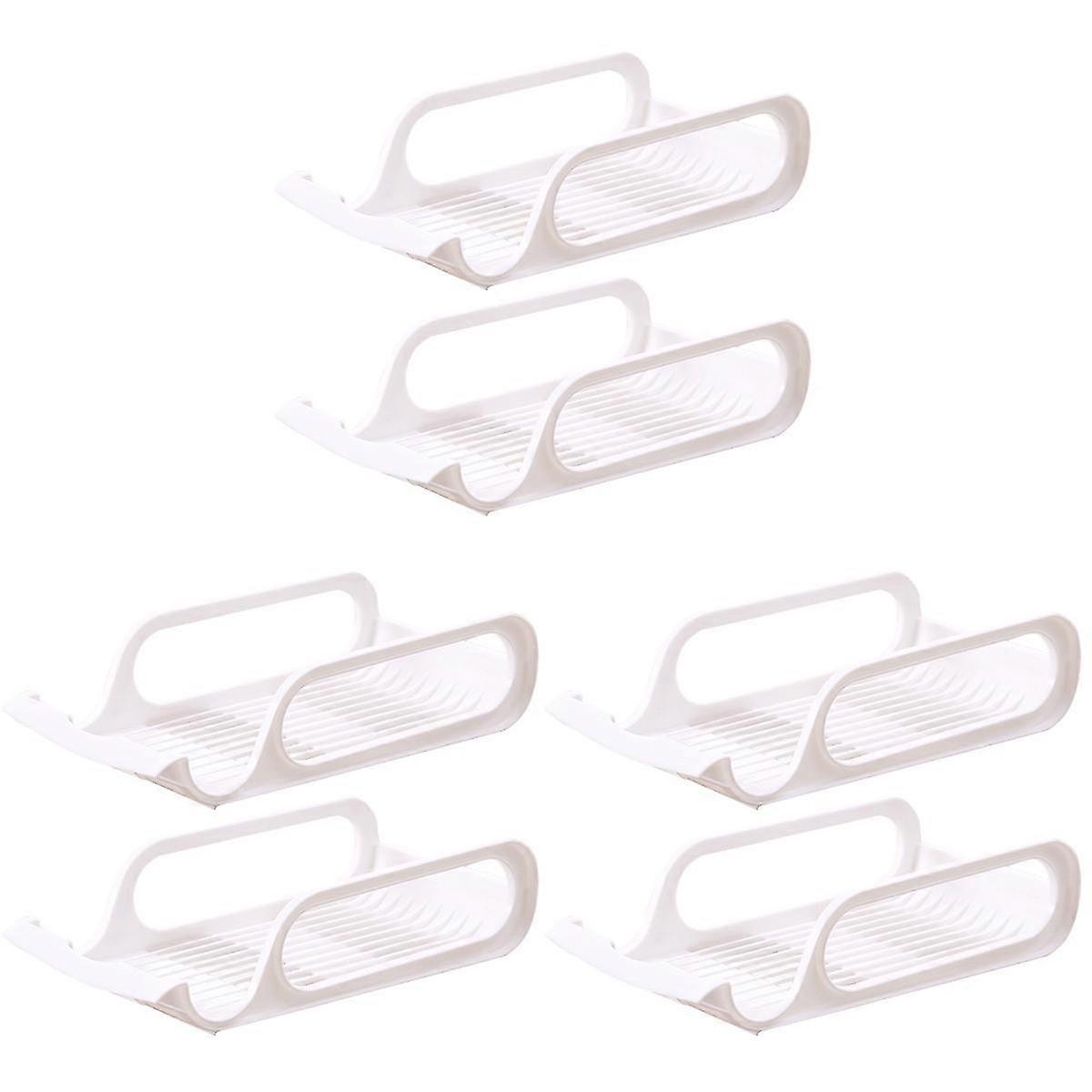 White Refrigerator Beverage Storage Rack Storage Rack for 6Pcs Use