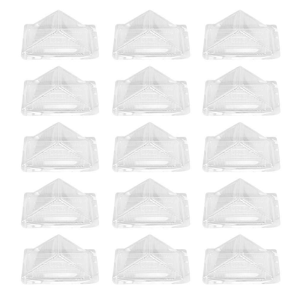 Transparent Sandwich Box for Storage Use 60Pcs Clear Plastic Packaging
