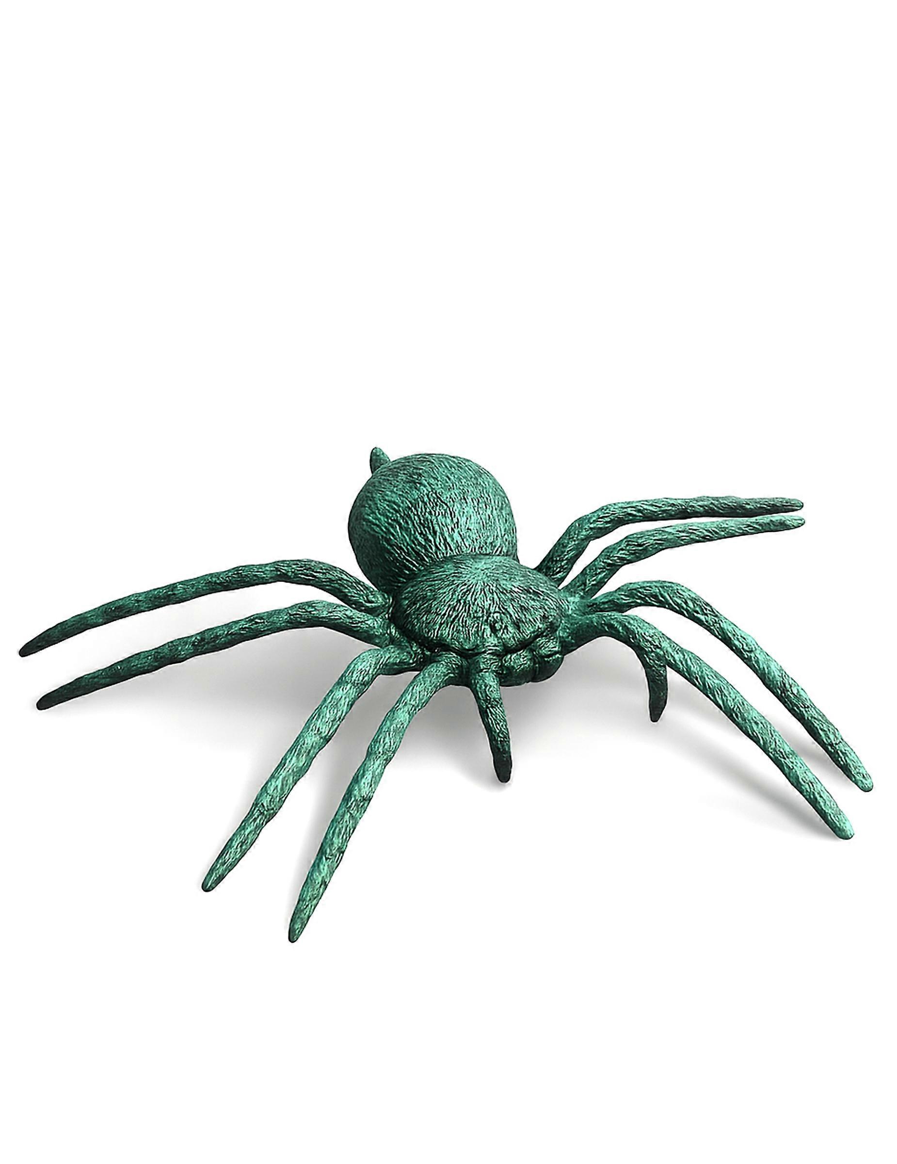 Araignée en plastique vert irisé 23 cm