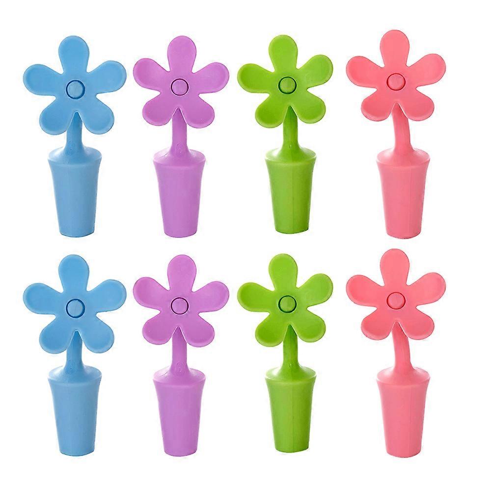 Silicone Stopper for Preservation 8Pcs Flower Shape Caps