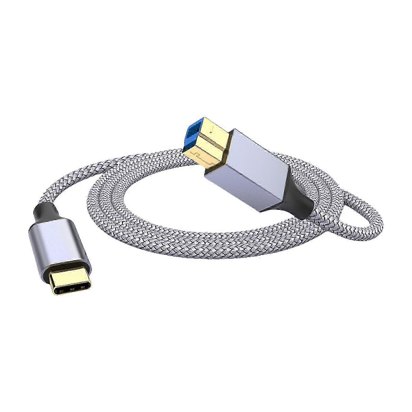 Nylon Braided USB C to USB B Cable