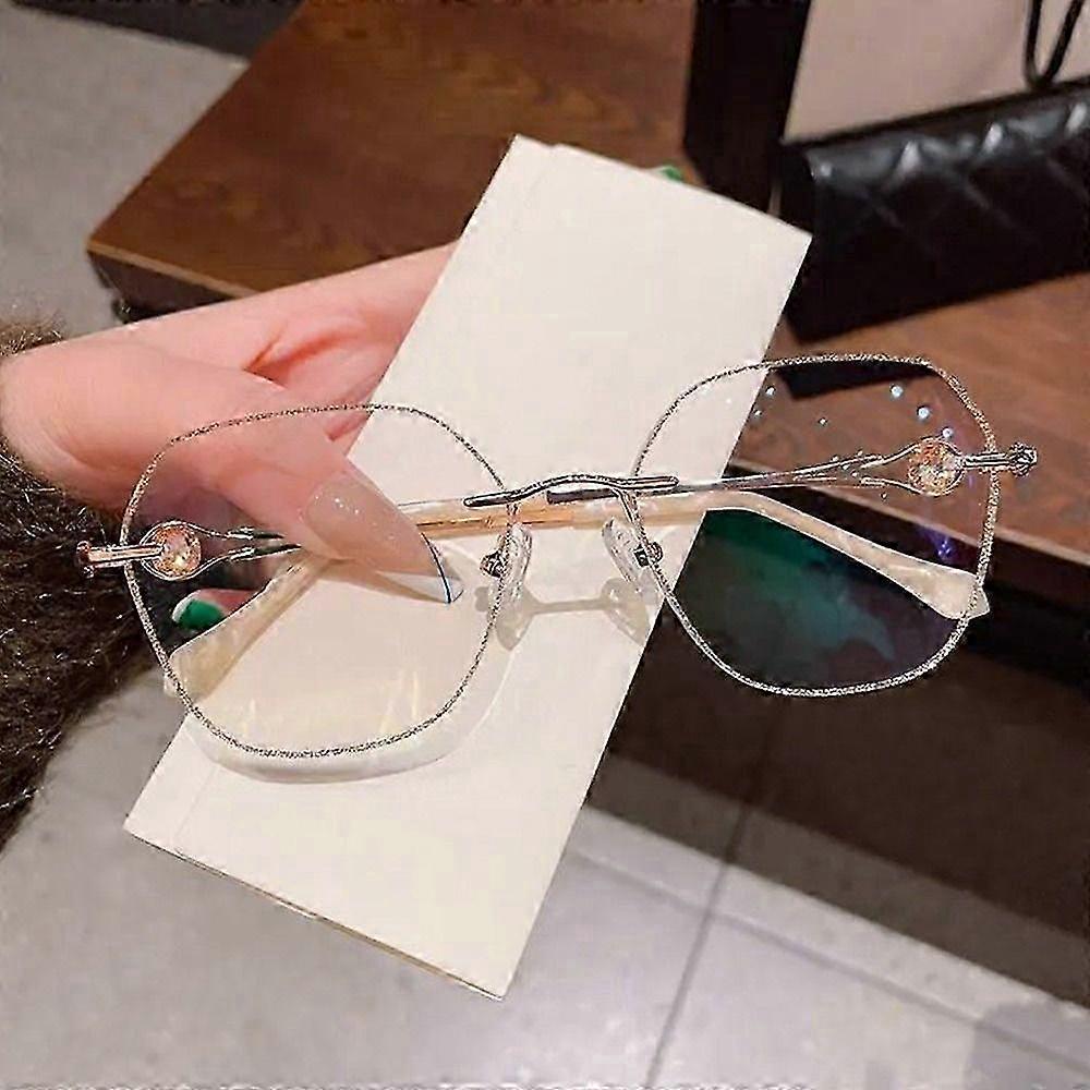 Lightweight Rhinestone Blue Light Reading Glasses