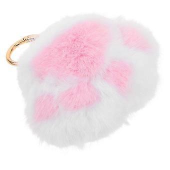 Plush Cat Paw Keychain for Decor Soft Touch Bag Charm Pink