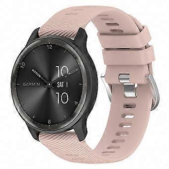 Replacement 20mm Silicone Watch Band Compatible With Garmin Move Style, Cross Textured Solid Color