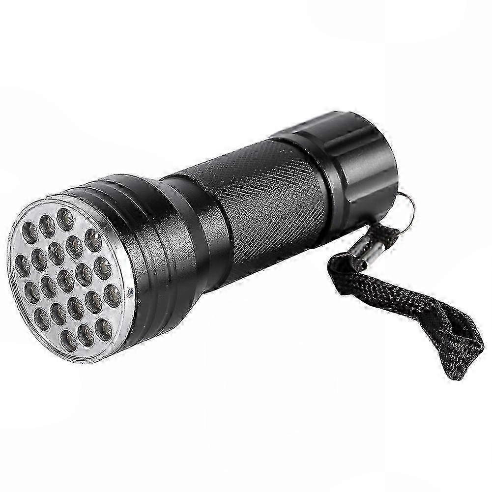 Backlight Detection UV 21 LED Aluminium Flashlight Torch Light