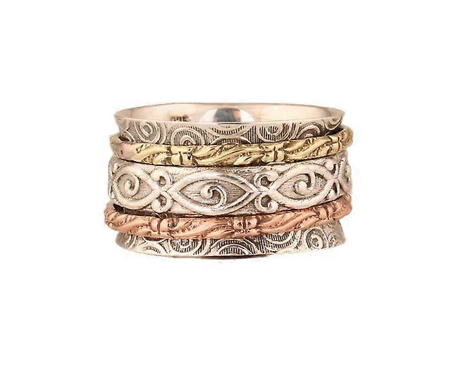 Boho Spinner Ring Sterling Silver 925 Anxiety Ring