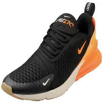 Nike Air Max 270 Mens Fashion Trainers in Black Orange