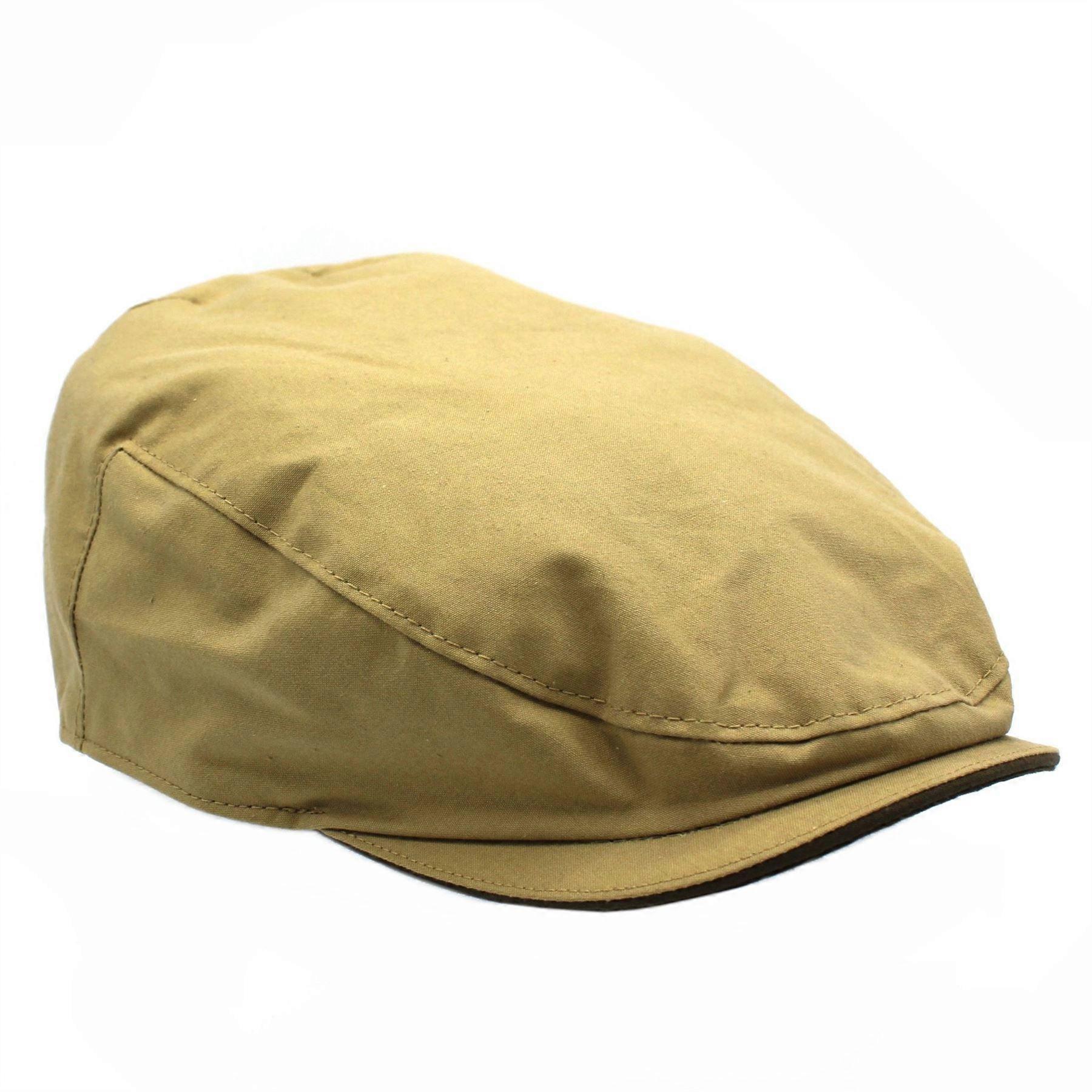 Tarbert Waterproof British Cotton Flat Cap ZH291 Desert