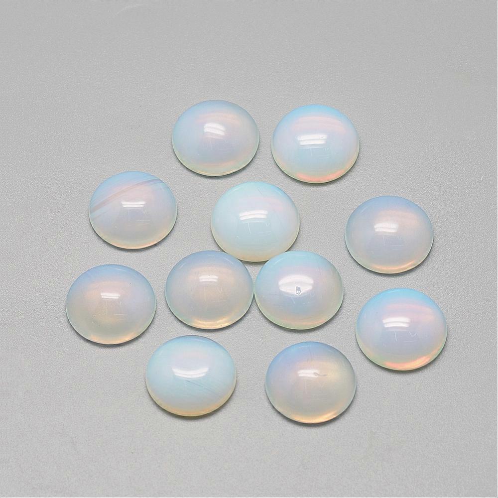50pcs Opalite Cabochons Half Round/Dome 6x3~4mm