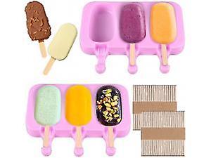 2pcs Silikon Eiscreme mit 100 Eis Holzstab