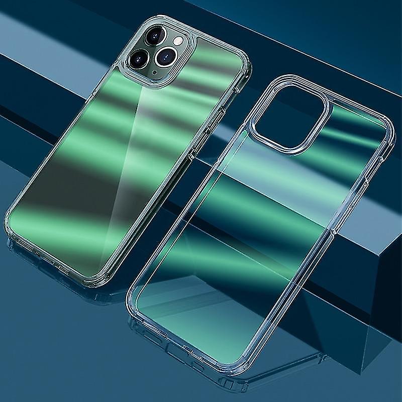 For Iphone 11 Pro Dazzle Colour Tpu + Pc Transparent Protective Case(green Light)