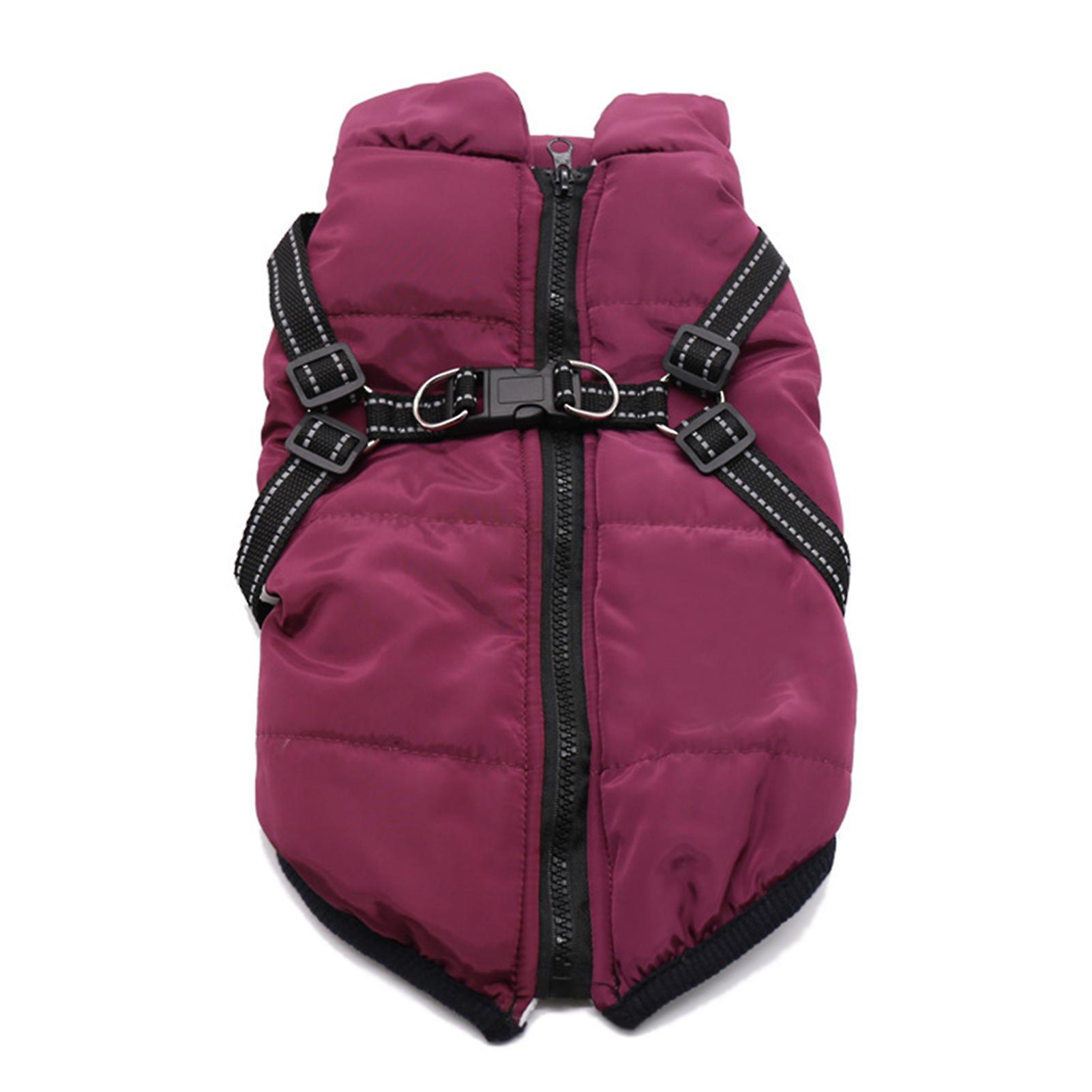 Waterproof Dog Jacket with Harness Escape Proof Cat Walking Jacket Vest Autumn Winter Thickening Warm Coat