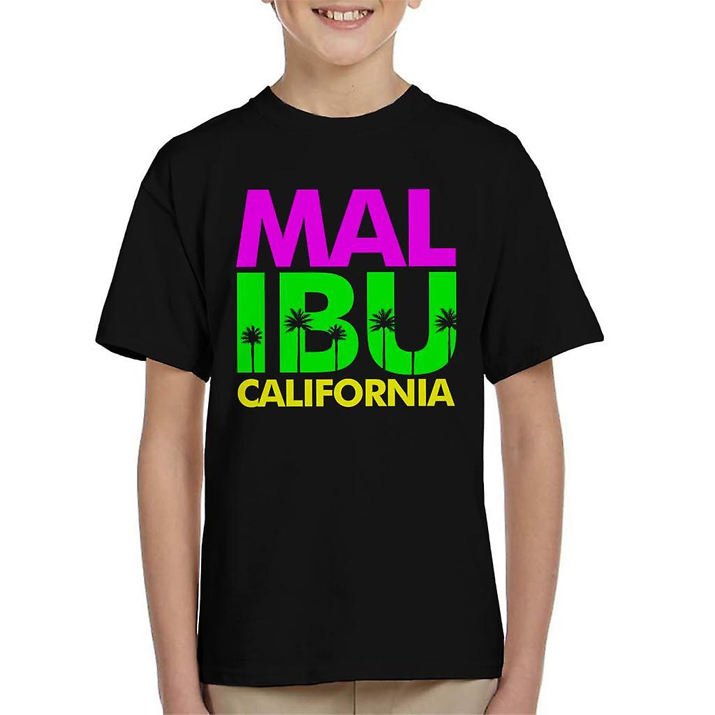 Malibu Retro Farbe Text Kinder T-Shirt