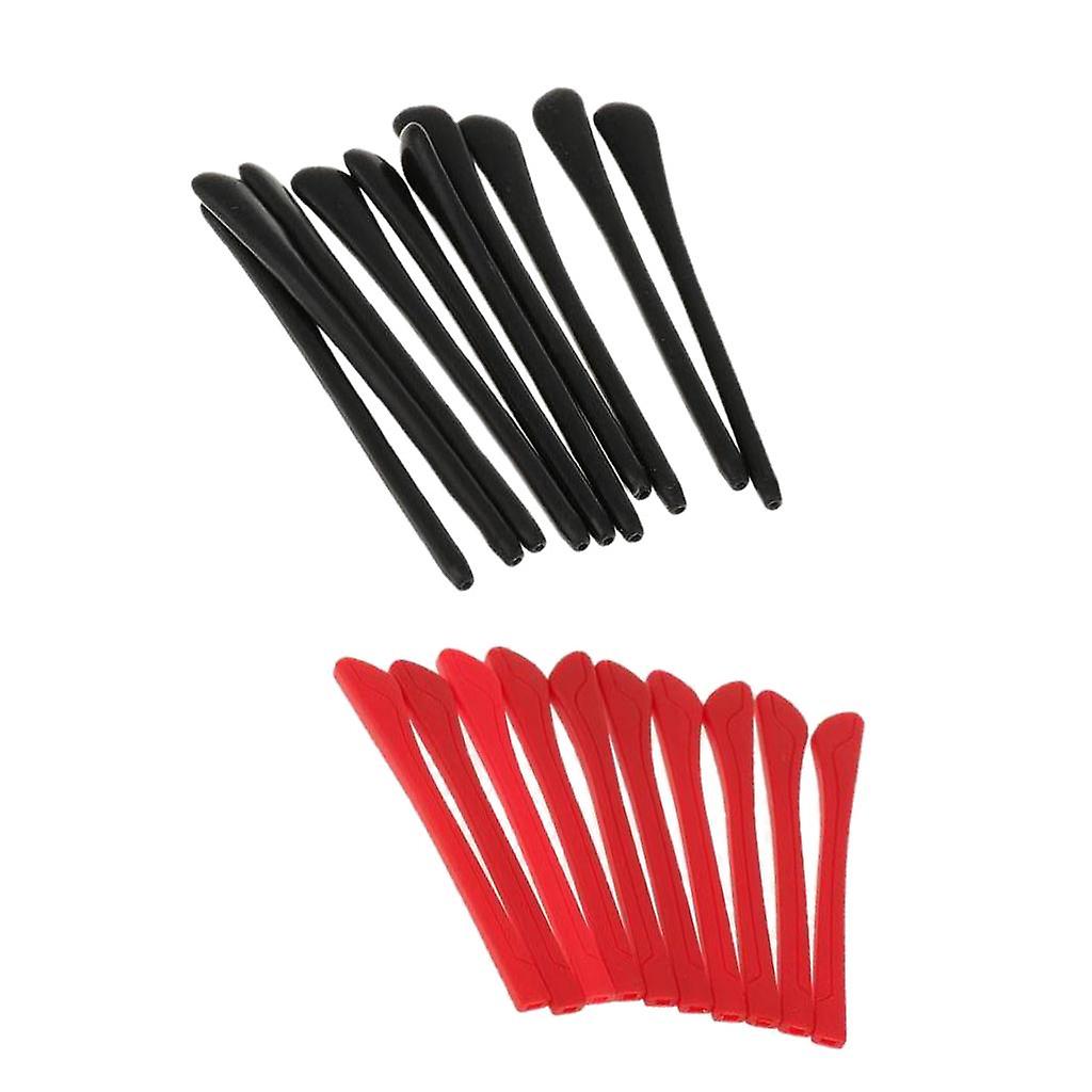 20 Pieces Expandable Silicone Eyeglasses End Tips Ear Sock Tubes Replacement