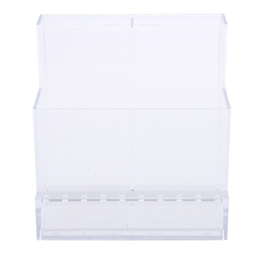 Acrylic Nail Drill Machine Nails Drill Bits Holder Stand Display Box Clear