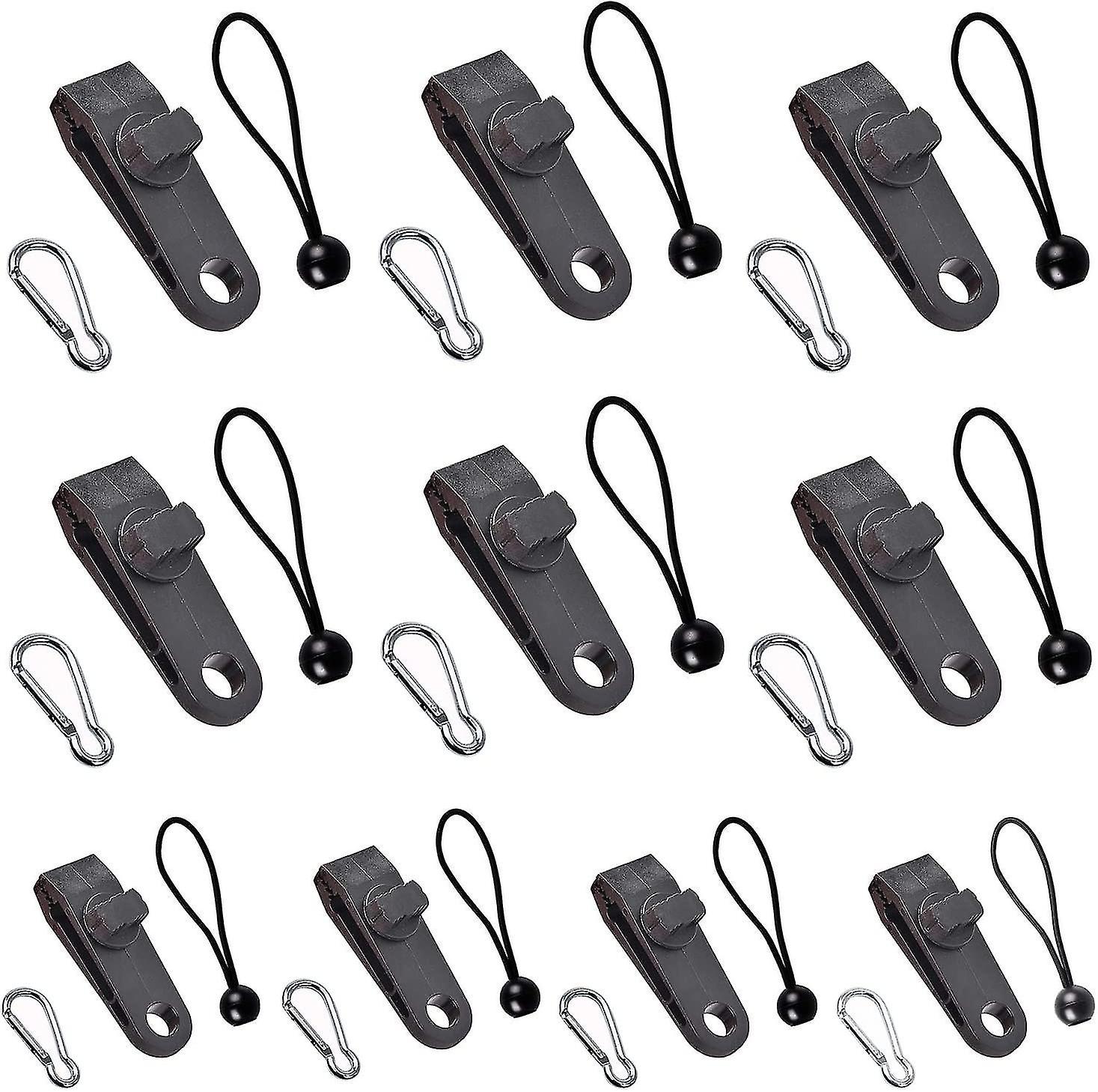 タープクリップ,テントタープクリップ, カラビナー, バンジーロープ, タープ用, キャンプ, オーニング, 車のカバー