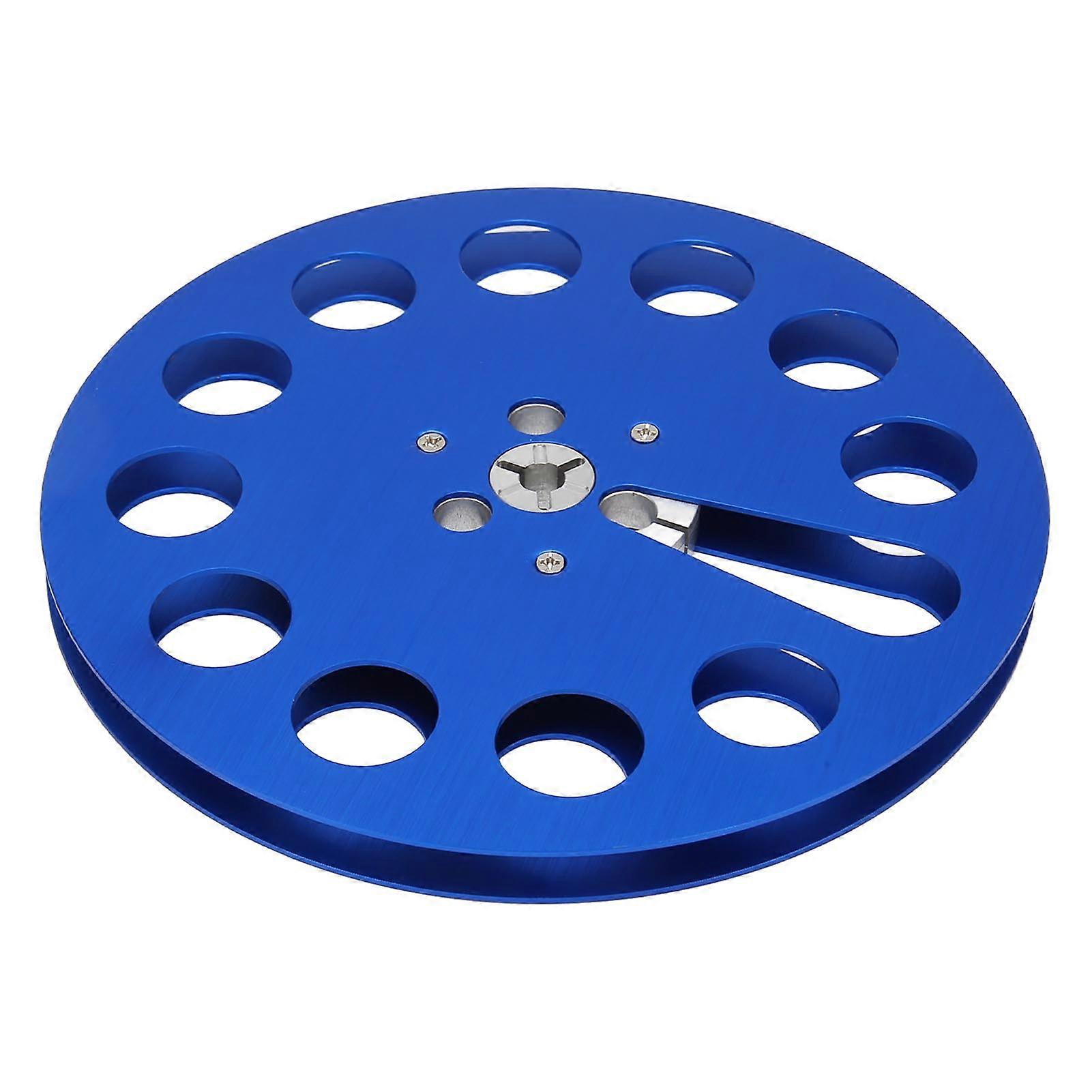 1/4 7 Inch Empty Tape Reel Aluminum Alloy 11 Hole Universal Opening Machine Part Recording Takeup Reel Blue