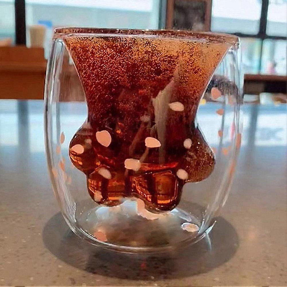 猫の足マグカップ猫の爪のコーヒーマグ二重壁ガラスマグカップのノベルティギフト友達への贈り物
