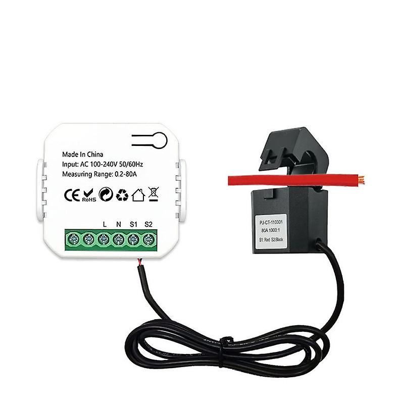 Energy Meter 80a Current Transformer Clamp Kwh Power Monitor