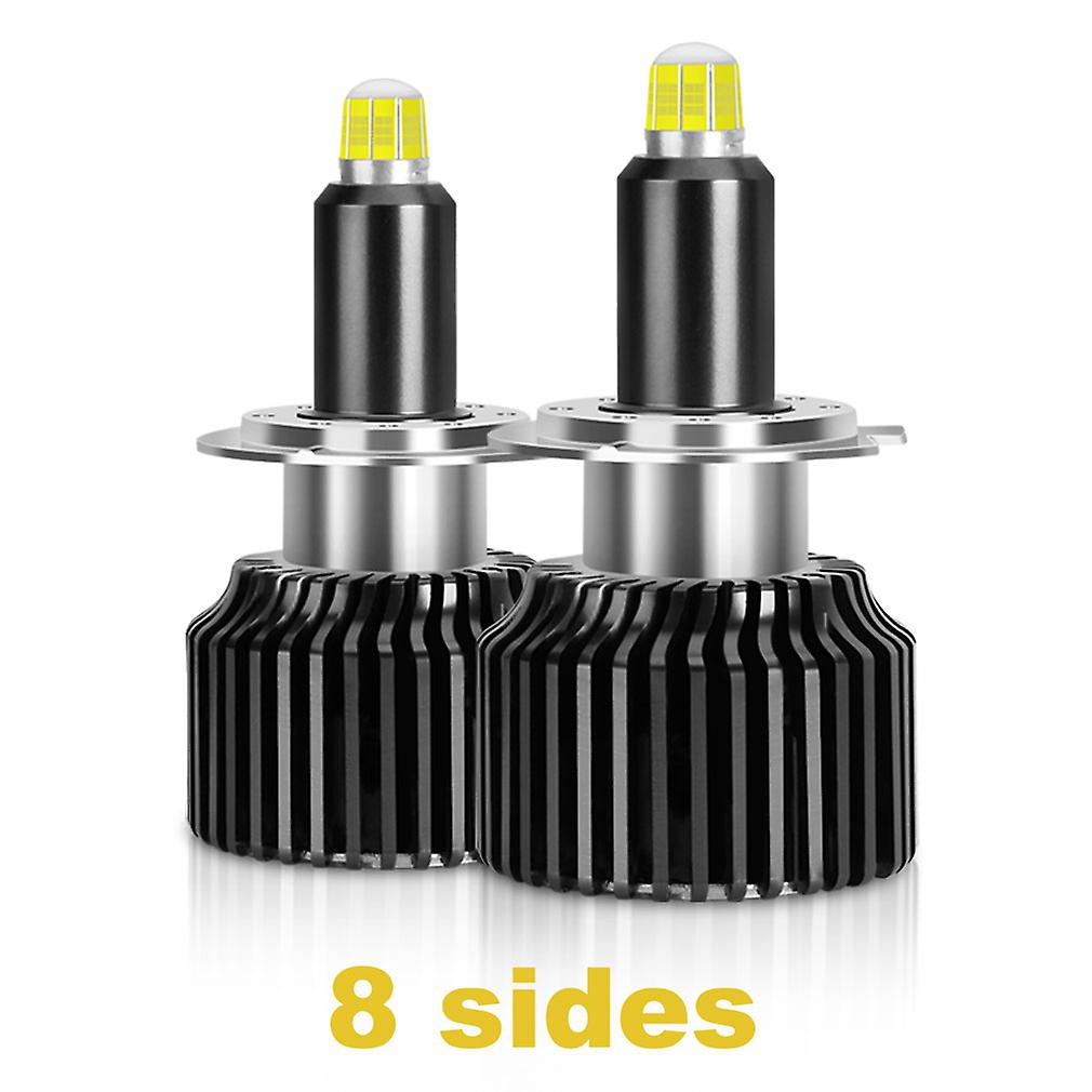 3d 8 Sides-60000lm H7 Powerful Led Mini Car Headlight H3 H8 H11 H1 Led Bulbs Hb3 9005 Hb4 9006 Hir2 9012 Csp 3d 360 Auto Lamp 12v 6000k