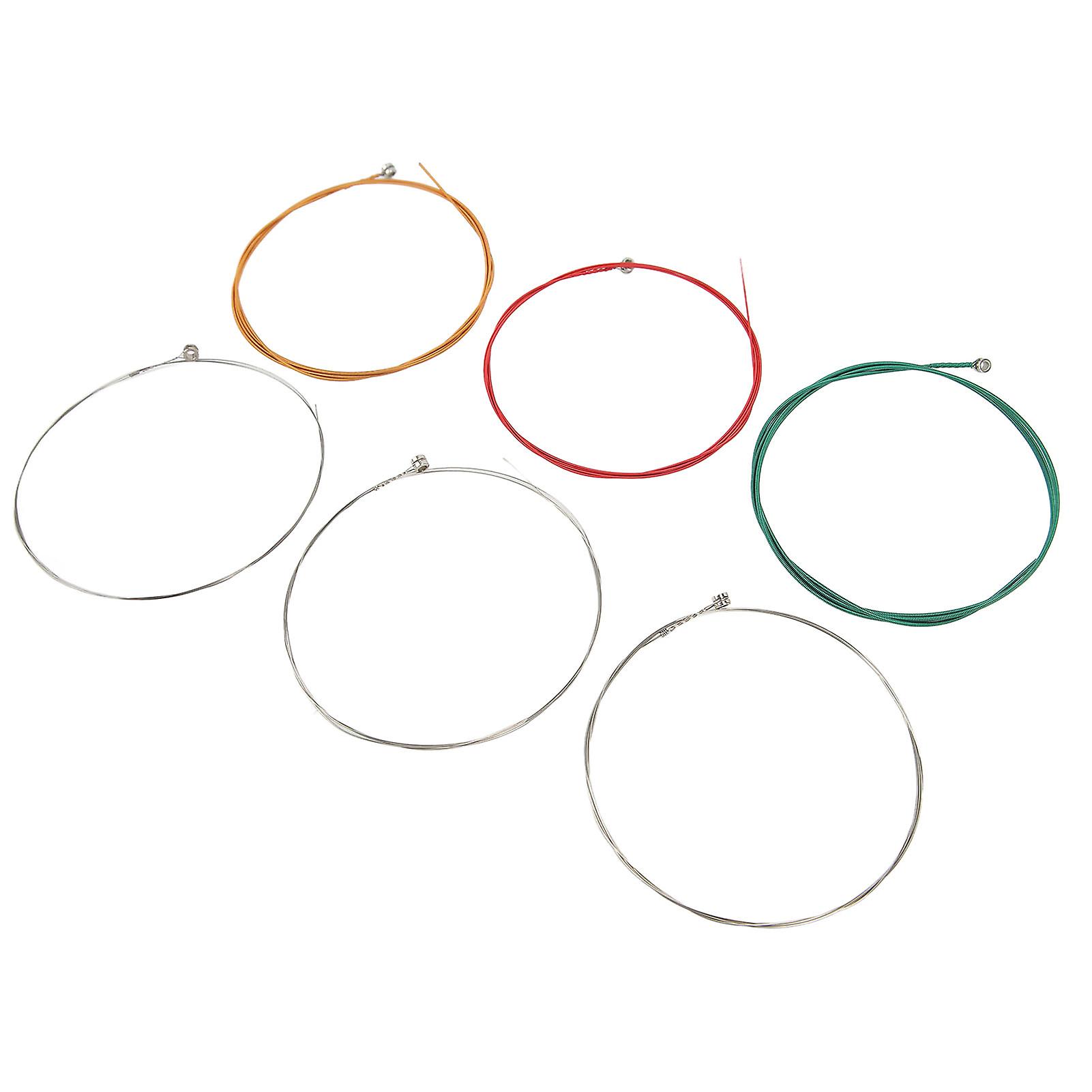 6Pcs Electric Guitar Strings Plated Steel Consistent Touch Full Bright Toning Colorful Strings 