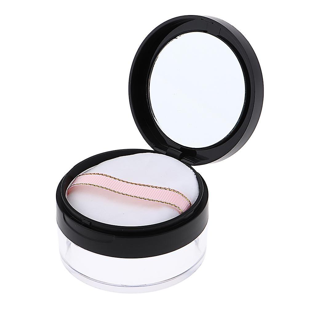 20g Empty Loose Powder Case Facial Blusher Container Jars with Puff Blender