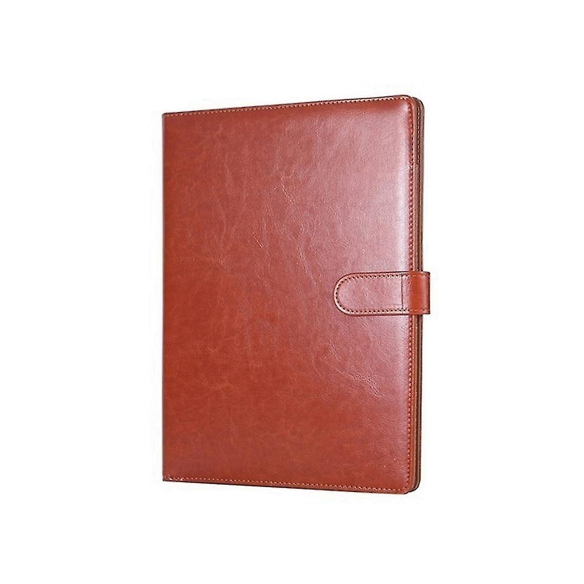 A4 Leather Folder Multifunctional Business Contract Folder With Notes Business Stationery Folder Brown