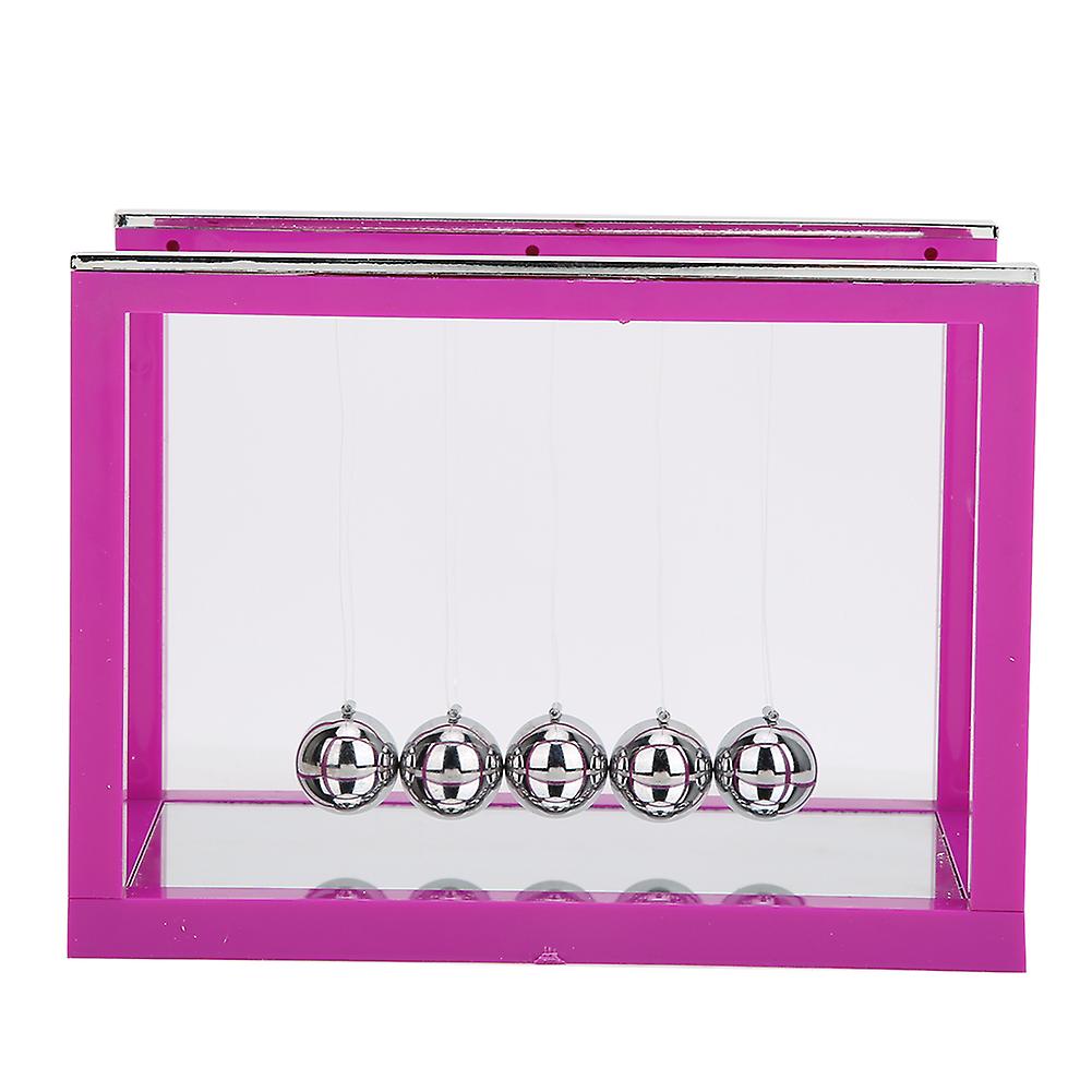 Pendulum Ball Decoration Children Toy Gift Educational Science Tool Ornament with MirrorPurple