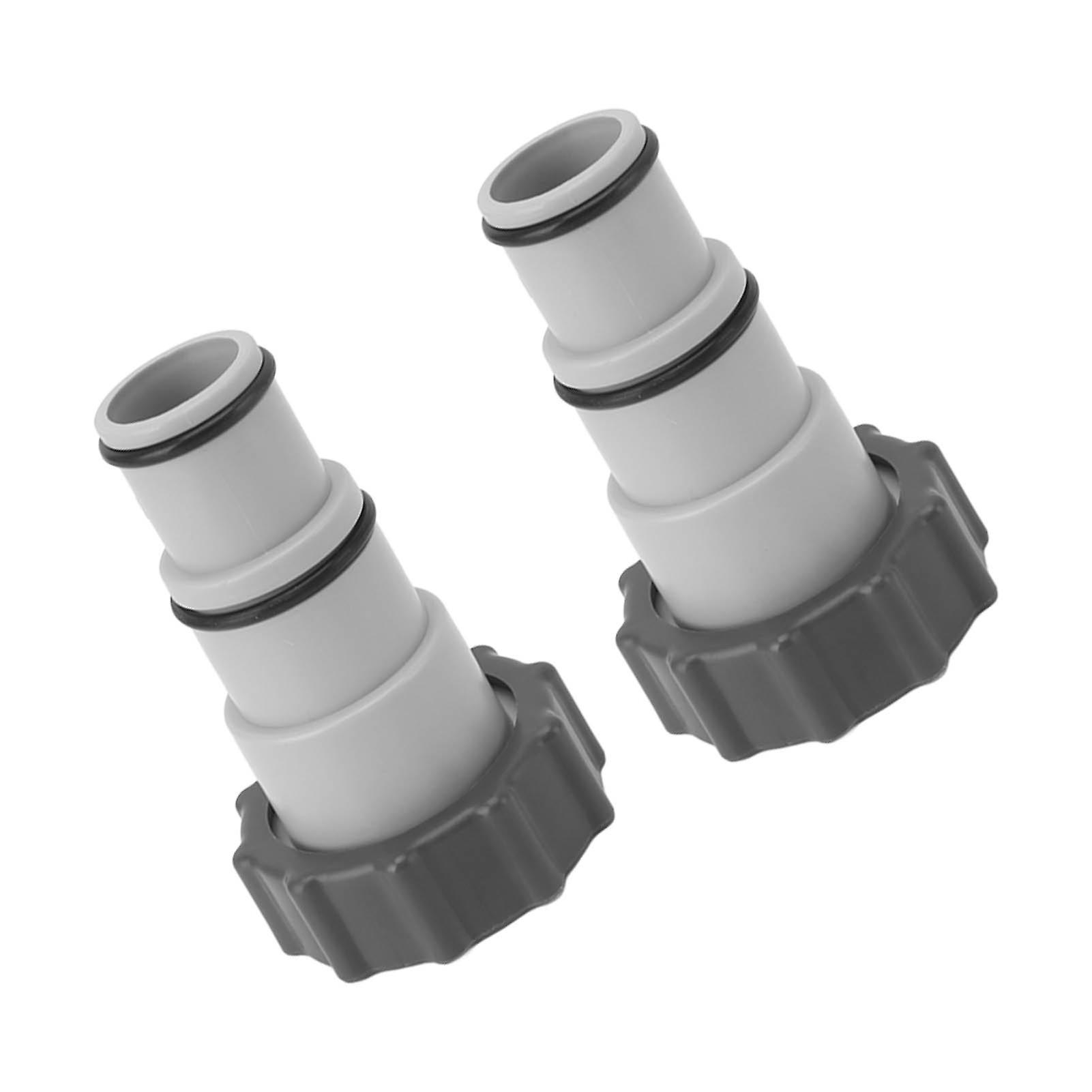 2PCS Pool Hose Adapter 1.25in to 1.5in Plastic Replacement Set