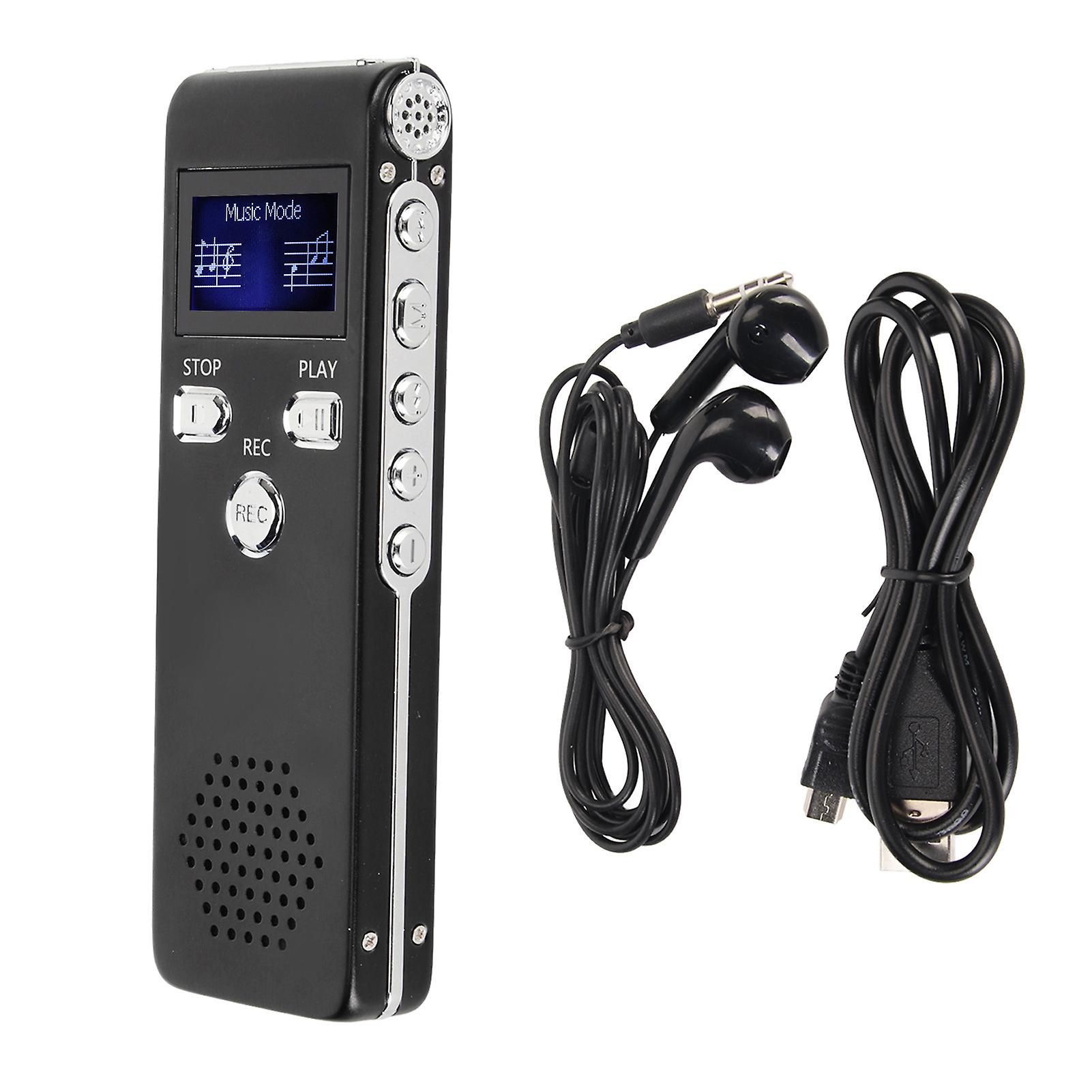 Digital Voice Recorder HD Noise Reduction Built in Dual Microphone Portable Recording Device MP3 Player for Lecture 32G