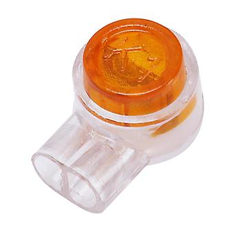 50 Pieces Yellow Button Gel Filled Phone Wire Butt Splice Uy Connector 2 Port