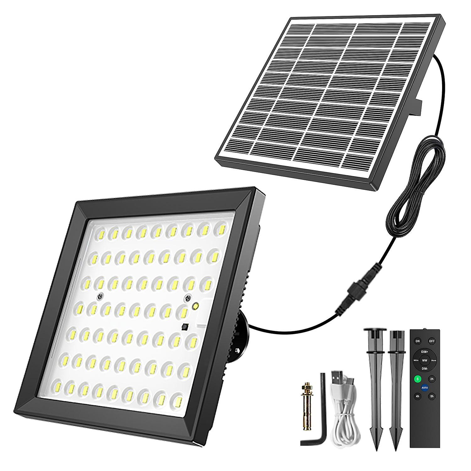 Neoglint Solar Powered Wall Lamp Lawn Lamp Indoor Outdoor Solar Wall Lights 124LEDs with Remote Cont