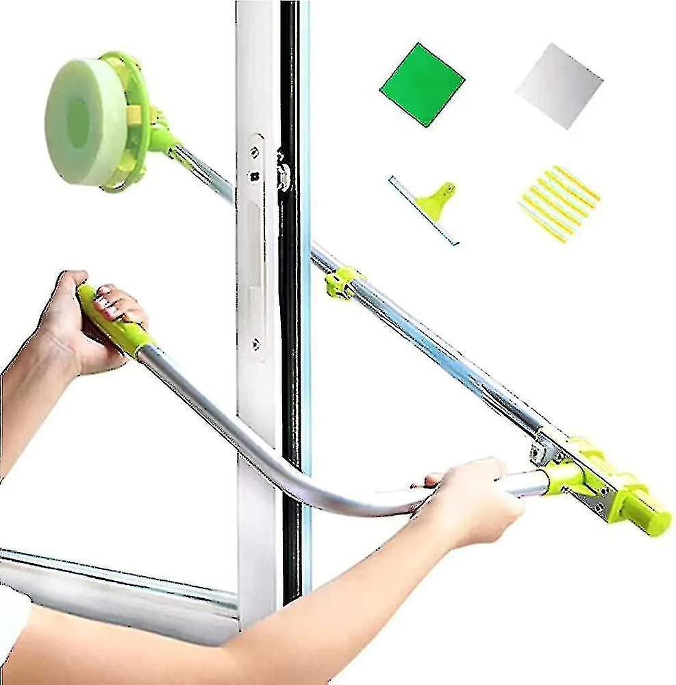 Telescopic Window Cleaner - U-shaped Squeegee Easy Reach External Window Washer